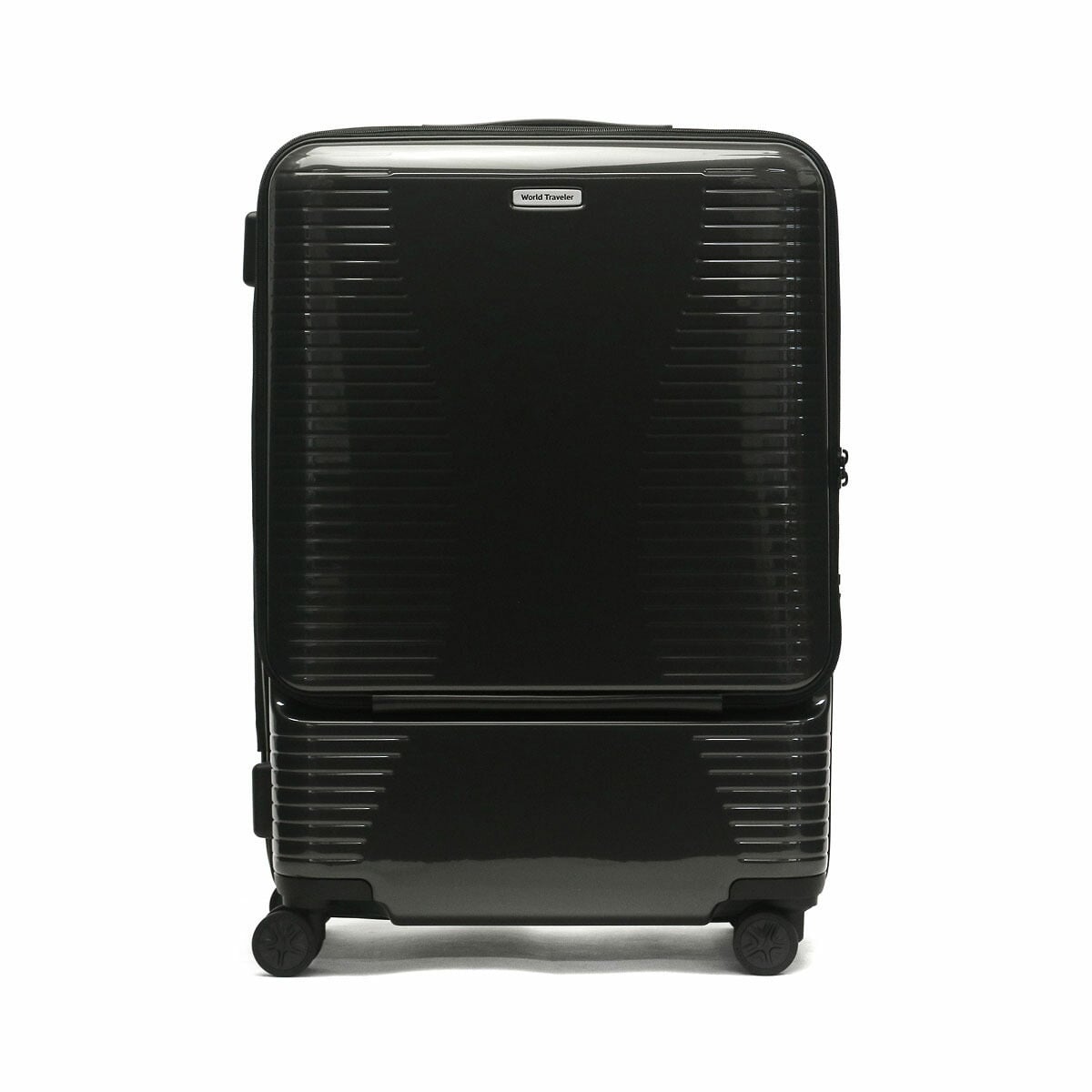 ワールドトラベラー スーツケース World Traveler キャリーケース PLYMOUTH プリマス Mサイズ 中型 ファスナー TSAロック 64L 74L 5泊 6泊 フロントオープン エキスパンダブル ハード 出張 旅行 ACE エース 06702