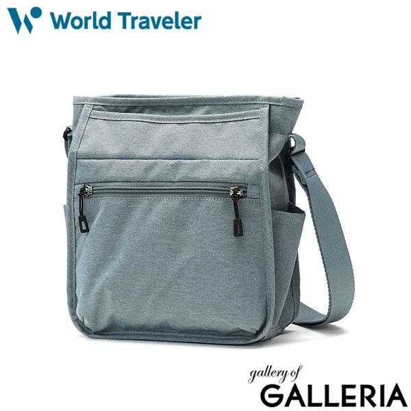ワールドトラベラー ショルダーバッグ World Traveler デネブ ミニショルダー 斜めがけ バッグ 小さめ A5 軽量 軽い 縦型 ファスナー カジュアル 旅行 大人 メンズ レディース 17221