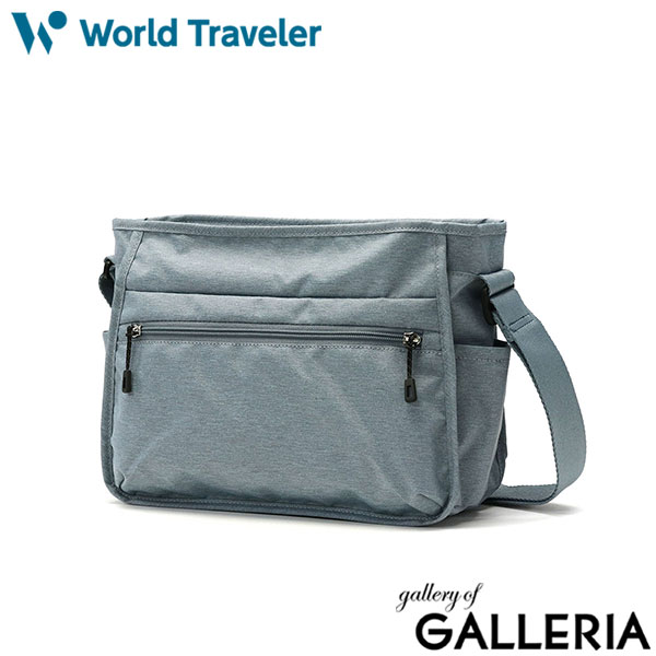 ワールドトラベラー ショルダーバッグ World Traveler デネブ 斜めがけ バッグ 小さめ B5 軽量 軽い 横型 ファスナー カジュアル 旅行 大人 メンズ レディース 17222
