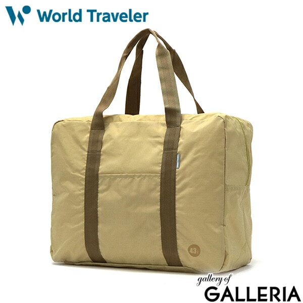 ワールドトラベラー ボストンバッグ 旅行 大容量 メンズ レディース 2泊 1泊 World Traveler ACE エース 軽量 折りたたみ 大人 43L A3 B4 A4 ボストン バッグ 旅行バッグ キャリーオンバッグ ポーチ付き タイヴァス 63713