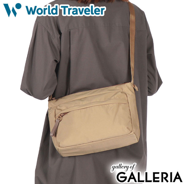 ワールドトラベラー ショルダーバッグ レディース メンズ 斜めがけバッグ ブランド World Traveler エース 小さめ かっこいい 斜めがけ 大人 軽量 B5 カジュアル シンプル 旅行 ミラ 17532