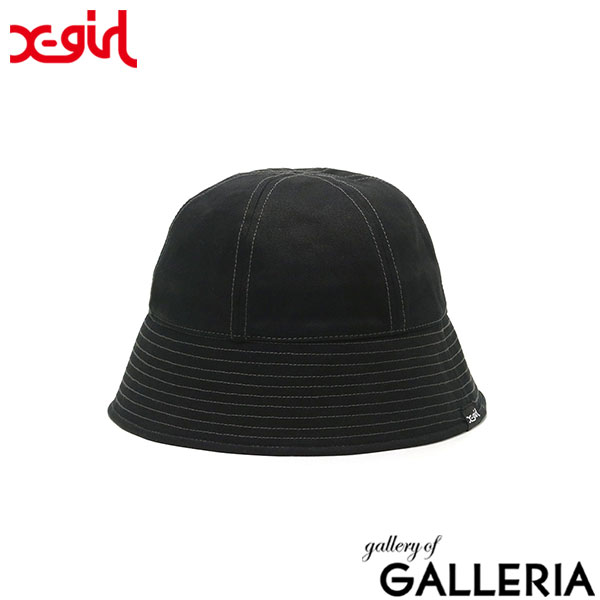 エックスガール 帽子 X-girl SAILOR HAT セーラーハット ハット 深め コットン カジュアル アウトドア ステッチ 黒 ブラック レディース 105232051006
