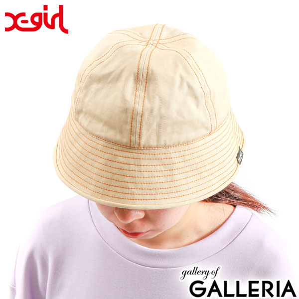 【セール】エックスガール 帽子 X-girl SAILOR HAT セーラーハット ハット 深め コットン カジュアル アウトドア ステッチ 黒 ブラック レディース 105232051006