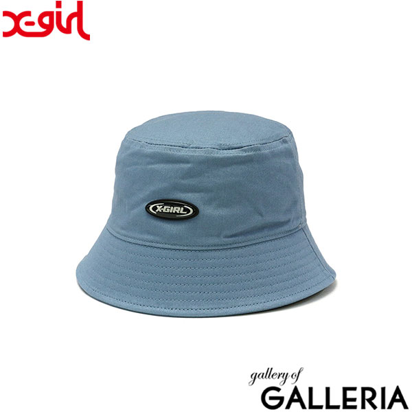 【セール】エックスガール バケットハット レディース ブランド 春夏 秋冬 かわいい X-girl バケハ ハット 黒 おしゃれ 無地 綿 ロゴ ワンポイント BROKEN OVAL LOGO BUCKET HAT ブロークンオーバルロゴバケットハット 105233051009