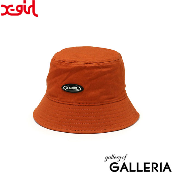 【セール】エックスガール バケットハット レディース ブランド 春夏 秋冬 かわいい X-girl バケハ ハット 黒 おしゃれ 無地 綿 ロゴ ワンポイント BROKEN OVAL LOGO BUCKET HAT ブロークンオーバルロゴバケットハット 105233051009
