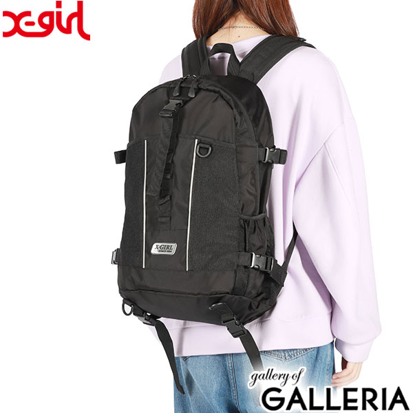 【セール】X-girl リュック レディース 大容量 通勤 通学 女の子 おしゃれ エックスガール バッグ 軽量 軽い 女子 大学生 高校生 中学生 女子高生 通学用 A4 PC 14インチ 30L シンプル DAISY CHAIN BACKPACK 105241053009