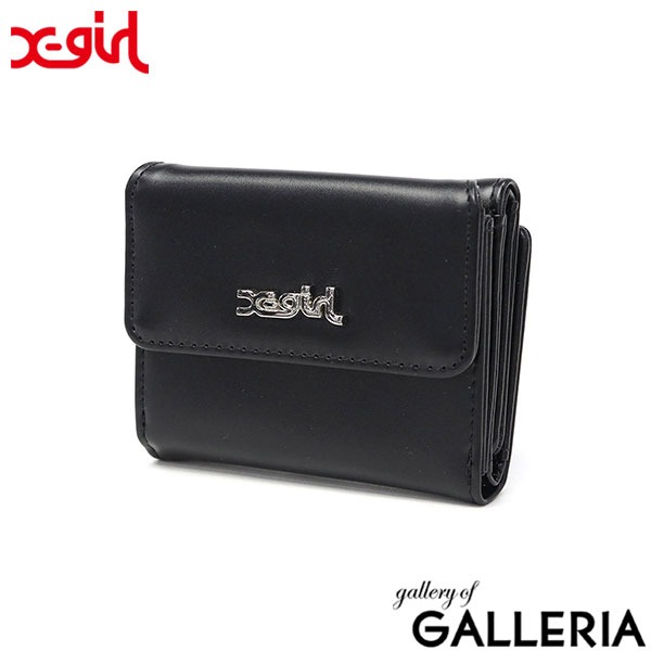 エックスガール 財布 レディース X-girl 三つ折り財布 ブランド 三つ折り ミニ コンパクト 小さめ ミニ財布 かわいい おしゃれ カジュアル 小銭入れ 合皮 高校生 中学生 女子 FAUX LEATHER MINI WALLET 105251054004