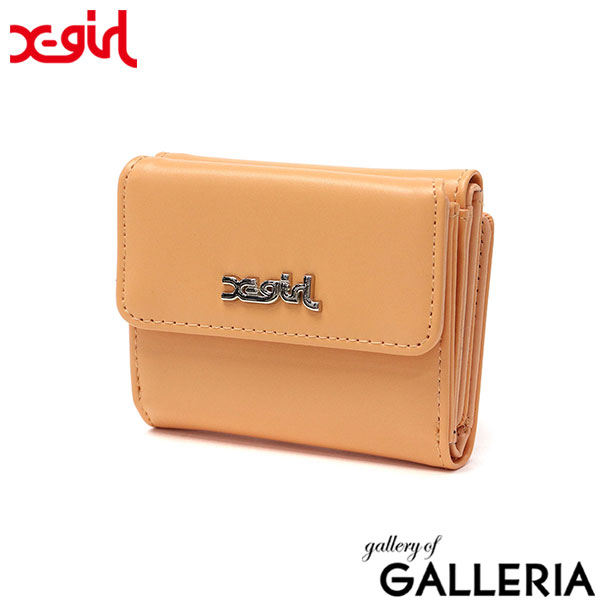 エックスガール 財布 レディース X-girl 三つ折り財布 ブランド 三つ折り ミニ コンパクト 小さめ ミニ財布 かわいい おしゃれ カジュアル 小銭入れ 合皮 高校生 中学生 女子 FAUX LEATHER MINI WALLET 105251054004