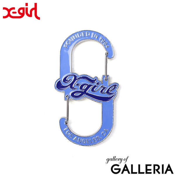 【メール便】 エックスガール カラビナ キーホルダー S字 おしゃれ かわいい ブランド X-girl S字型 メタルカラビナ バッグアクセサリー プレゼント CHEERFUL LOGO CARABINER 105251054005