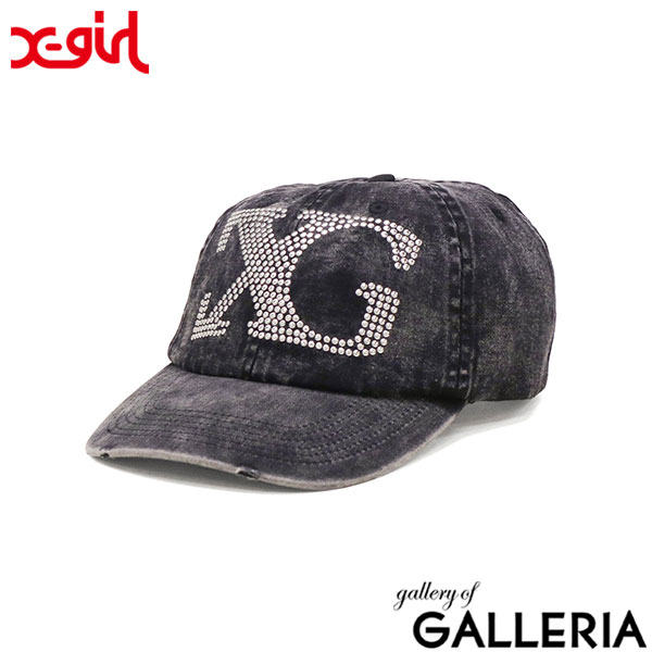 エックスガール 帽子 キャップ レディース深め X-girl 夏 春 秋 冬 ブランド 黒 白 迷彩 カモ柄 6パネル コットン 綿 ロゴ ロゴキャップ サイズ調整 Y2K ストリート おしゃれ LOGO MARK 6PANEL CAP 105252051009