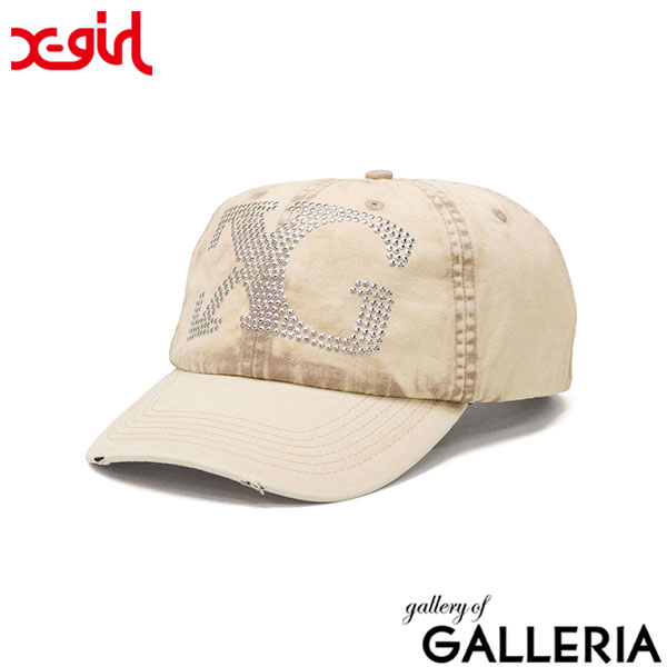 エックスガール 帽子 キャップ レディース深め X-girl 夏 春 秋 冬 ブランド 黒 白 迷彩 カモ柄 6パネル コットン 綿 ロゴ ロゴキャップ サイズ調整 Y2K ストリート おしゃれ LOGO MARK 6PANEL CAP 105252051009