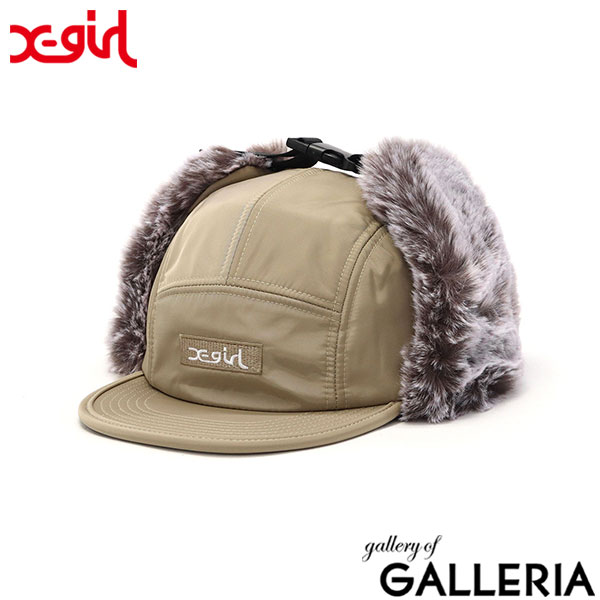 エックスガール キャップ レディース X-girl 帽子 ブランド おしゃれ 秋 冬 秋冬 フライトキャップ ジェットキャップ ファー 耳当て ドッグイヤー 防寒 ロゴ かわいい カジュアル DOG EAR JET CAP 105253051004