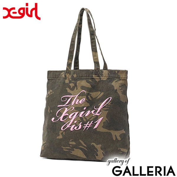 X-girl エックスガール トートバッグ キャンバスバッグ X-GIRL IS NUMBER ONE TOTE BAG 105254053002