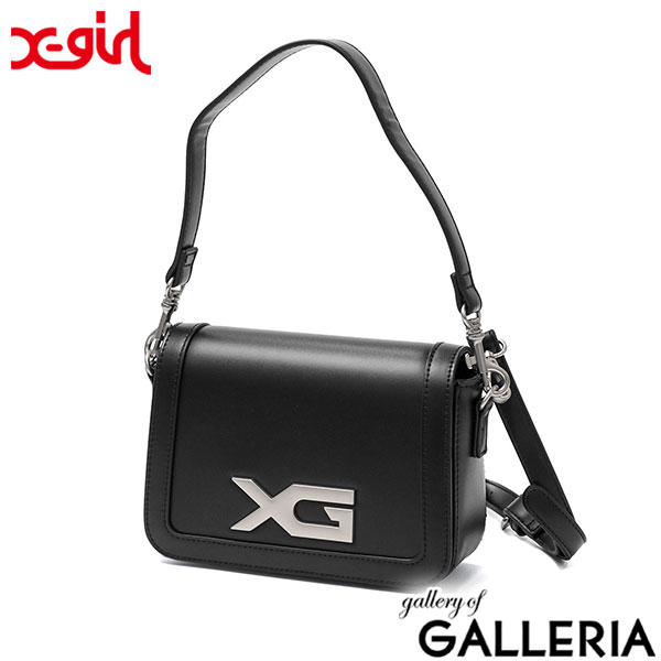 X-girl エックスガール ショルダーバッグ フェイクレザー EMBLEM BUCKLE 2WAY FAUX LEATHER BAG 105254053003