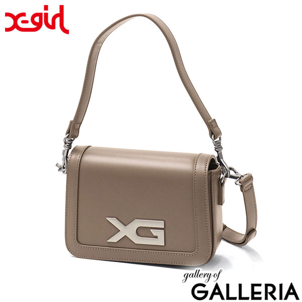 X-girl エックスガール ショルダーバッグ フェイクレザー EMBLEM BUCKLE 2WAY FAUX LEATHER BAG 105254053003