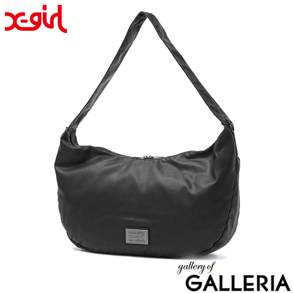 X-girl エックスガール ショルダーバッグ ストラップ 太め おしゃれ METAL PLATE LABEL SHOULDER BAG 105254053009