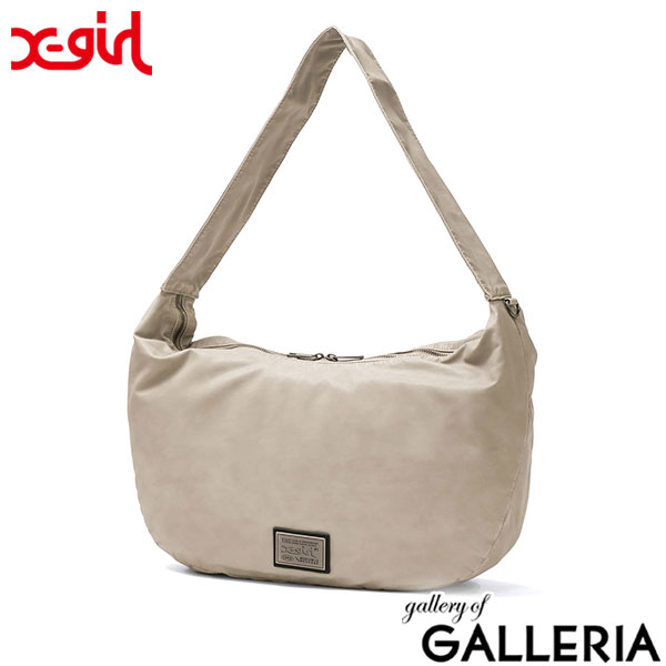 X-girl エックスガール ショルダーバッグ ストラップ 太め おしゃれ METAL PLATE LABEL SHOULDER BAG 105254053009