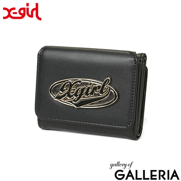 エックスガール 三つ折り財布 レディース 女子高生 かわいい X-girl 財布 ブランド 可愛い コンパクト ミニ 三つ折り 小さめ 小さい 折り財布 ミニ財布 COLOR OVAL LOGO BUCKLE MINI WALLET 105254054001
