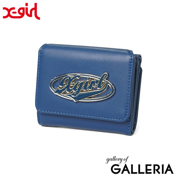 エックスガール 三つ折り財布 レディース 女子高生 かわいい X-girl 財布 ブランド 可愛い コンパクト ミニ 三つ折り 小さめ 小さい 折り財布 ミニ財布 COLOR OVAL LOGO BUCKLE MINI WALLET 105254054001