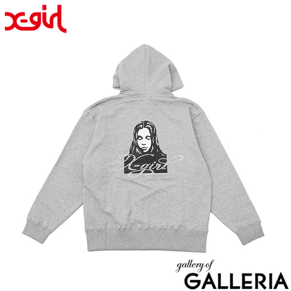 X-girl エックスガール パーカー スウェットパーカー Sサイズ Mサイズ AND FACE ZIP UP SWEAT HOODIE 105261012017