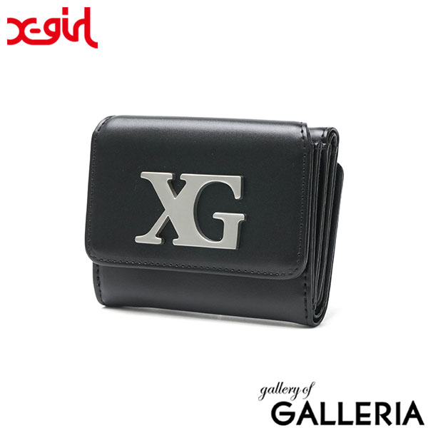 X-girl エックスガール 三つ折り財布 カジュアル 可愛い ギフト ロゴ XG EMBLEM CLASP MINI WALLET 105261054012