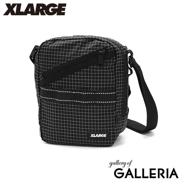 エクストララージ ショルダーバッグ メンズ レディース 斜めがけバッグ ブランド XLARGE ショルダー バッグ 斜めがけ 大人 軽量 軽い 小さめ ナイロン 20代 黒 旅行 RIPSTOP SQUARE SHOULDER BAG 101251053001