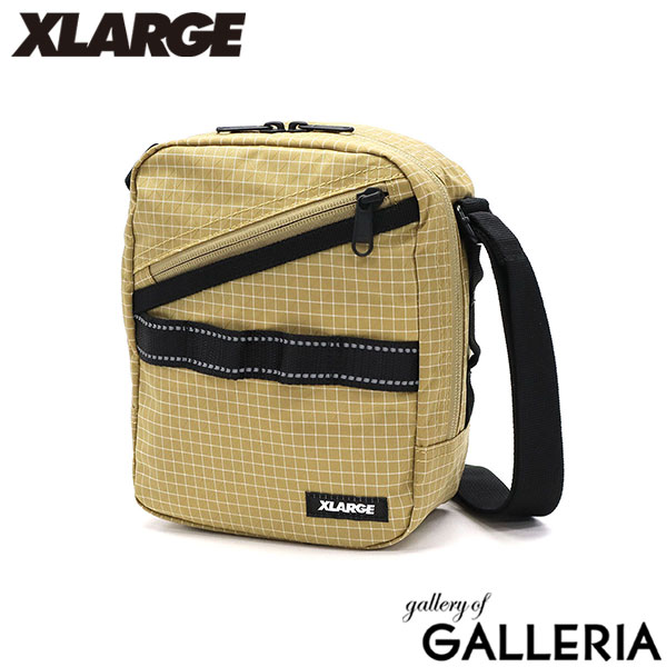 エクストララージ ショルダーバッグ メンズ レディース 斜めがけバッグ ブランド XLARGE ショルダー バッグ 斜めがけ 大人 軽量 軽い 小さめ ナイロン 20代 黒 旅行 RIPSTOP SQUARE SHOULDER BAG 101251053001