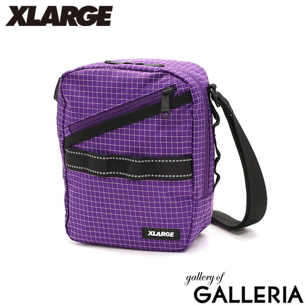 エクストララージ ショルダーバッグ メンズ レディース 斜めがけバッグ ブランド XLARGE ショルダー バッグ 斜めがけ 大人 軽量 軽い 小さめ ナイロン 20代 黒 旅行 RIPSTOP SQUARE SHOULDER BAG 101251053001