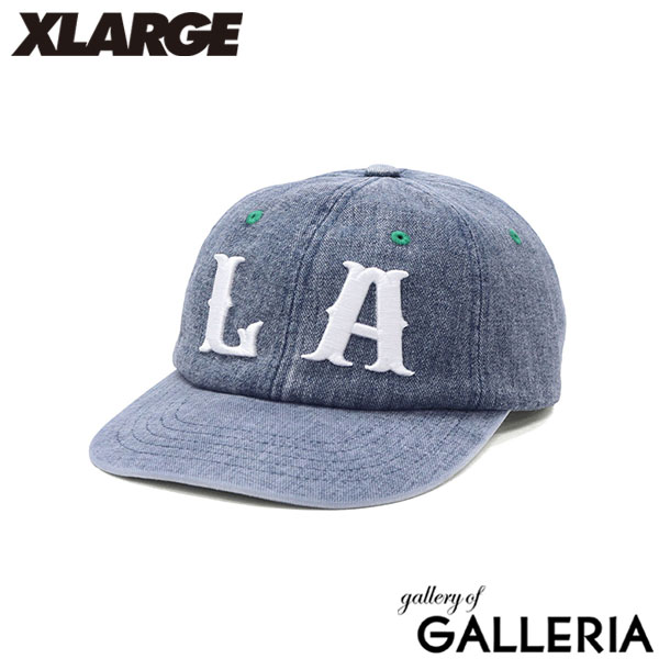 エクストララージ キャップ メンズ 深め XLARGE ブランド 6パネル デニム デニム素材 刺繍 ワッペン カジュアル ストリート アイレット おしゃれ かっこいい サイズ調整 DESERT DENIM CAP 101252051004