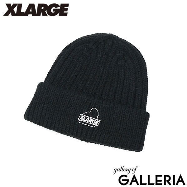 エクストララージ ニット帽 メンズ レディース XLARGE 帽子 ニット ビーニー 無地 ブランド 秋冬 防寒 ニットキャップ ストリート シンプル カジュアル ロゴ SLANTED OG RIB KNIT CAP 101254051002