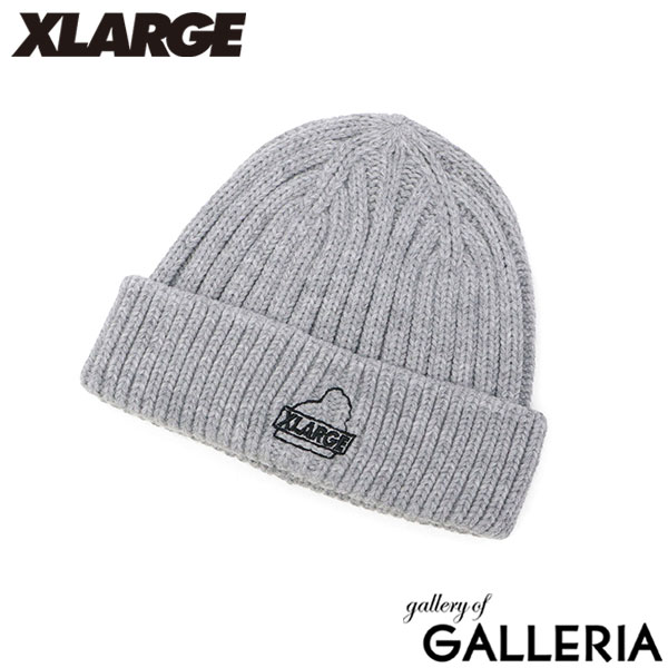 エクストララージ ニット帽 メンズ レディース XLARGE 帽子 ニット ビーニー 無地 ブランド 秋冬 防寒 ニットキャップ ストリート シンプル カジュアル ロゴ SLANTED OG RIB KNIT CAP 101254051002