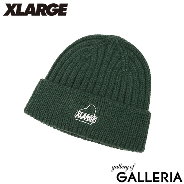 エクストララージ ニット帽 メンズ レディース XLARGE 帽子 ニット ビーニー 無地 ブランド 秋冬 防寒 ニットキャップ ストリート シンプル カジュアル ロゴ SLANTED OG RIB KNIT CAP 101254051002