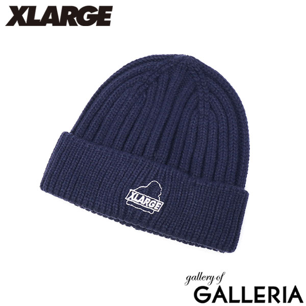 エクストララージ ニット帽 メンズ レディース XLARGE 帽子 ニット ビーニー 無地 ブランド 秋冬 防寒 ニットキャップ ストリート シンプル カジュアル ロゴ SLANTED OG RIB KNIT CAP 101254051002