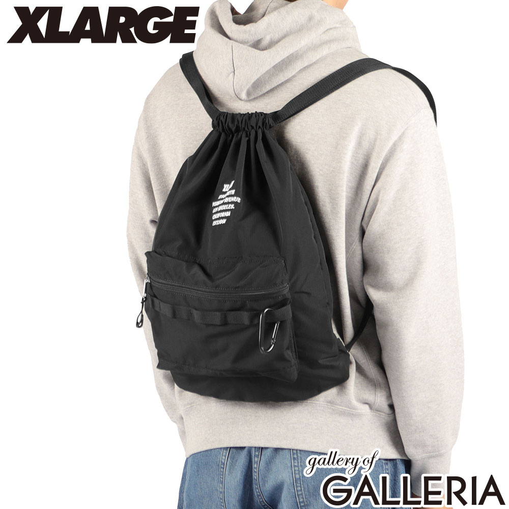 XLARGE エクストララージ ナップサック カラビナ付き 巾着リュック シンプル バッグ カジュアル RIPSTOP KNAPSACK 101253053004