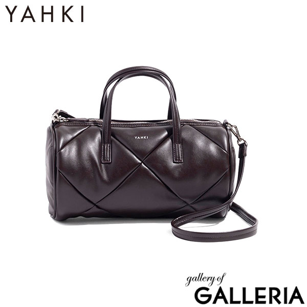 ヤーキ ボストンバッグ レディース かわいい 軽量 キルティング YAHKI バッグ ショルダーバッグ ブランド 小さめ ミニショルダー おしゃれ シンプル ロゴ ロール型 合皮 2WAY FAKE CROSSBODY BAG YH-746