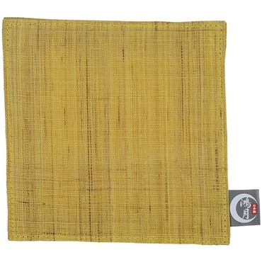 スケーター 手織り麻コースター 鴻月 イエロー KOOCS1