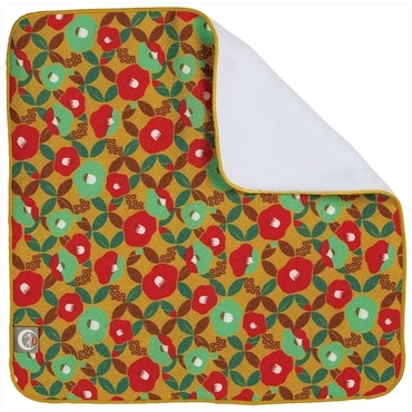 スケーター タオルハンカチ 鴻月 つばき黄土色 KOMTA1