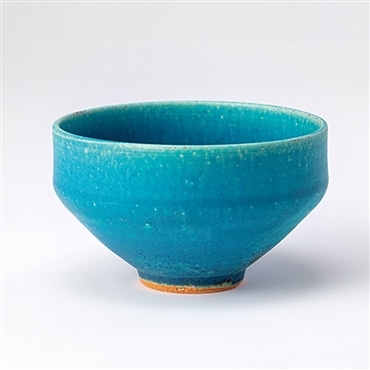 スケーター 青彩釉 茶碗 (信楽焼) 鴻月 3-3105