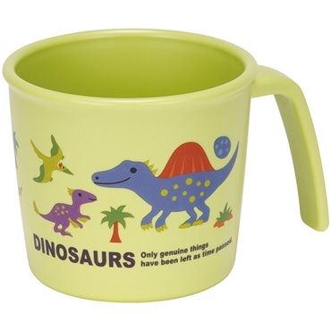スケーター 抗菌電子レンジ・食洗機対応ハンドル付コップ DINOSAURS PICTURE BOOK NEW XP21AG