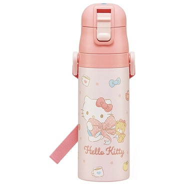 スケーター 超軽量ロック付ワンプッシュダイレクトステンレスボトル ハローキティ ビッグリボン SDC4