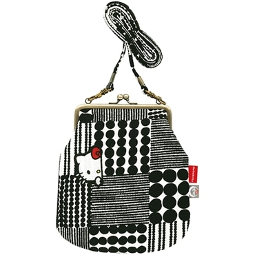 スケーター スマホが入るがま口ショルダーポーチ 鴻月 Hello Kitty(刺繍入り) KOUGA5