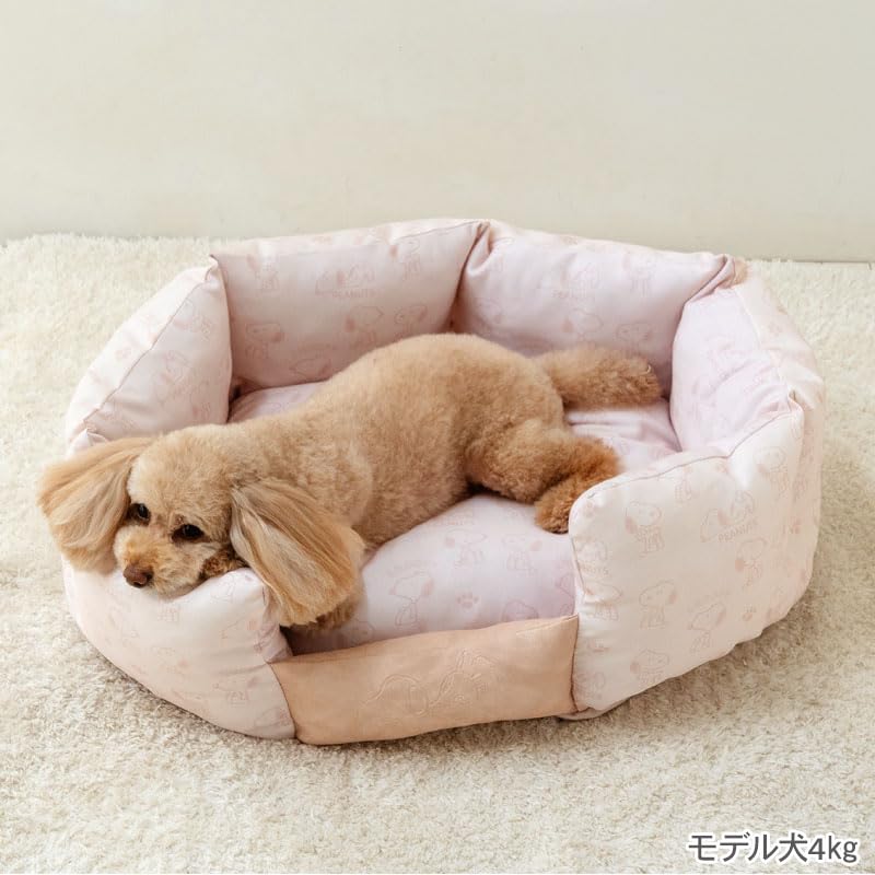 ペットパラダイス 犬 ベッド スヌーピー 淡色カドラー (64×48cm) 小型犬 寝具