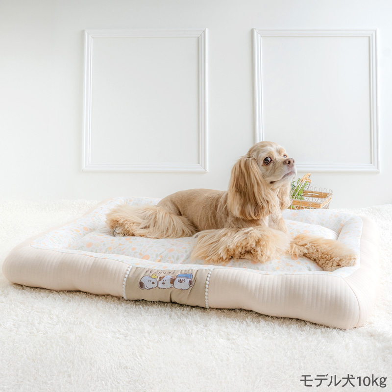 ペットパラダイス スヌーピー 犬 ベッド 寝具 クッション のほほんカドラー (100×70cm) LL ペットベッド ペットソファー ペットクッション パピー はじめて ふわふわ おしゃれ かわいい 猫 もこもこ 洗える あごのせ 0