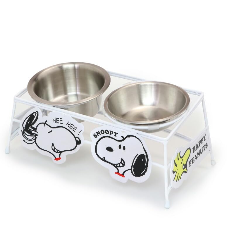 ペットパラダイス 犬 食器 スヌーピー ワイヤー えさ 皿 小2個 ウッドストック