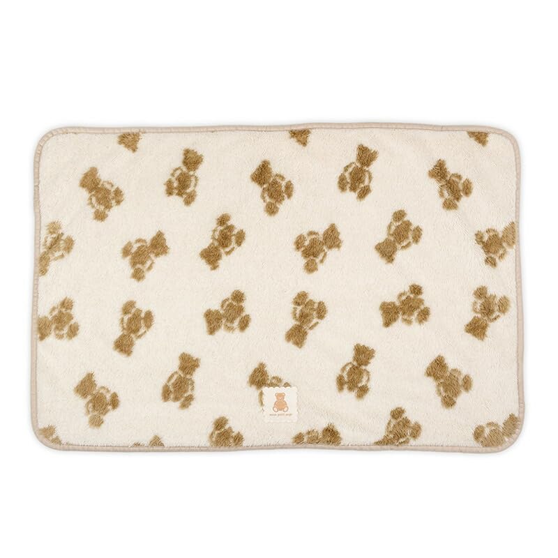 ペットパラダイス 犬 毛布 冬用 寝具 ベッド ブランケット くまちゃん 織り柄 ボア マット 保温 暖かい 防寒 かわいい あったか