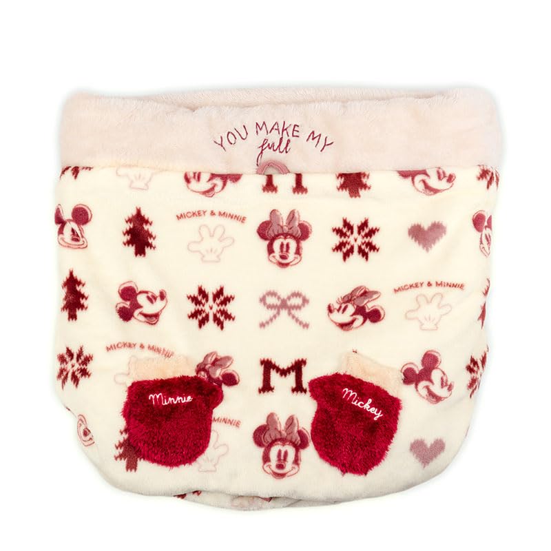 ペットパラダイス ディズニー ミッキーマウス 犬 ベッド 冬用 遠赤外線 洗える ニット柄 筒型 寝袋 (35×50cm) 遠赤 あったか ペット 冬 かわいい おしゃれ 可愛い 寝具