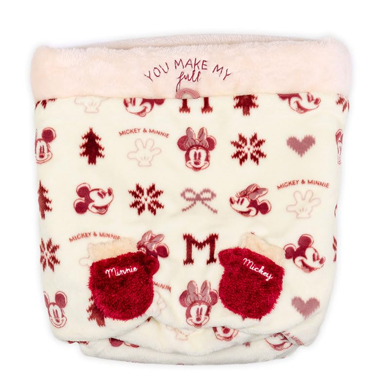 ペットパラダイス ディズニー ミッキーマウス 犬 ベッド 冬用 遠赤外線 洗える ニット柄 筒型 寝袋 (42×70cm) 遠赤 あったか ペット 冬 かわいい おしゃれ 可愛い 寝具