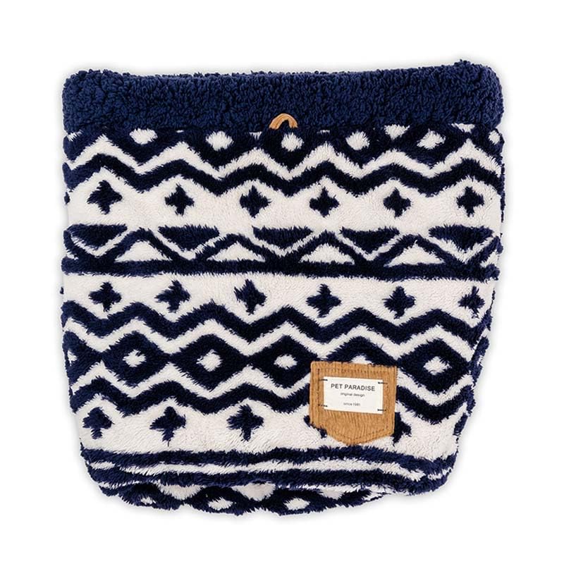 ペットパラダイス 犬 ベッド 冬用 カントリー柄 ボア 筒型 寝袋 (35×50cm) 遠赤外線 洗える 遠赤 あったか ペット 冬 かわいい おしゃれ 可愛い 寝具
