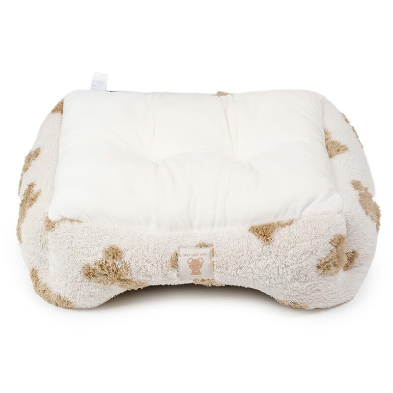 ペットパラダイス 犬 ベッド 冬用 寝具 クッション くまちゃん 織り柄 ボア 四角 カドラー (57×45cm) 遠赤外線 ブラウン ペットベッド ペットソファー ペットクッション 洗える 遠赤 あったか ペット 冬 かわいい おしゃれ 可愛い