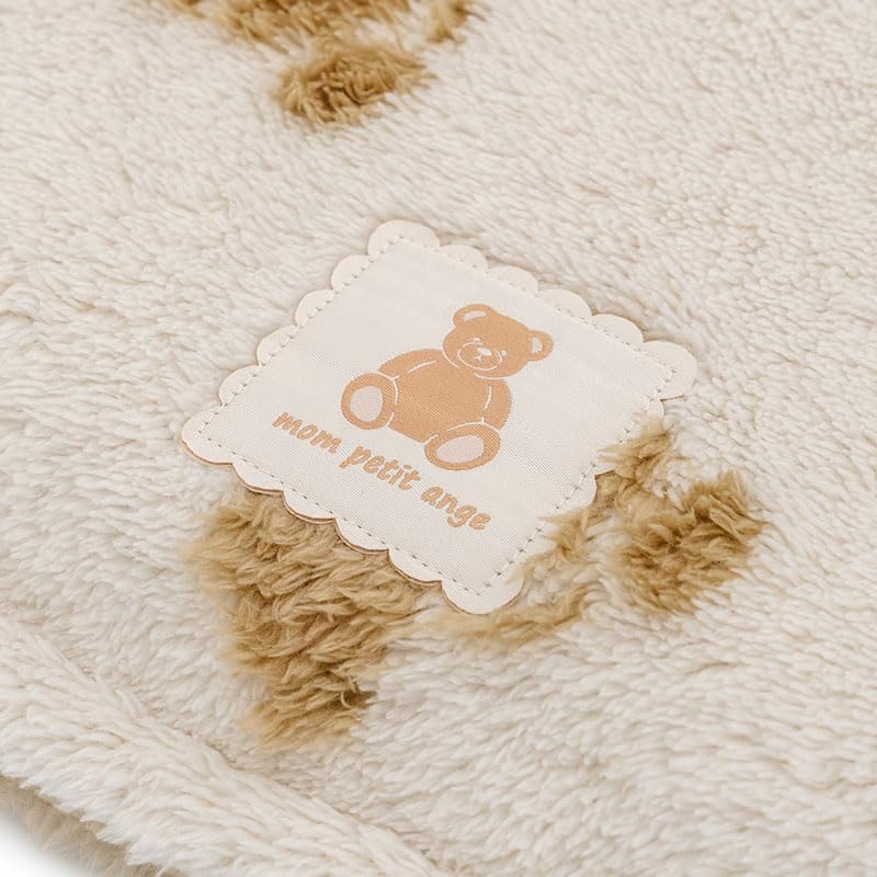 ペットパラダイス 犬 マット 冬用 くまちゃん柄 ボア 丸マット (105cm) 遠赤外線 寝具